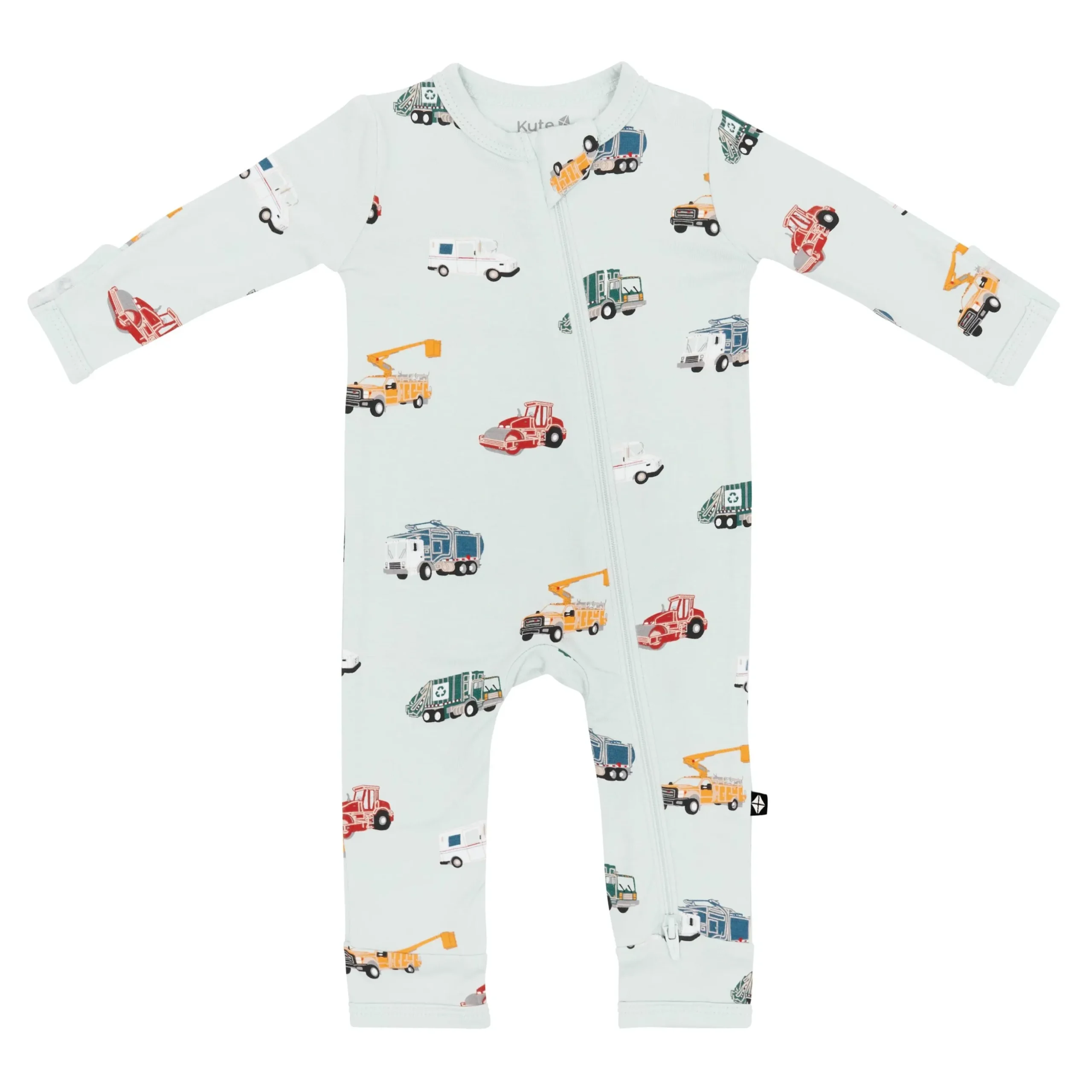 Zippered Romper in City Vehicles