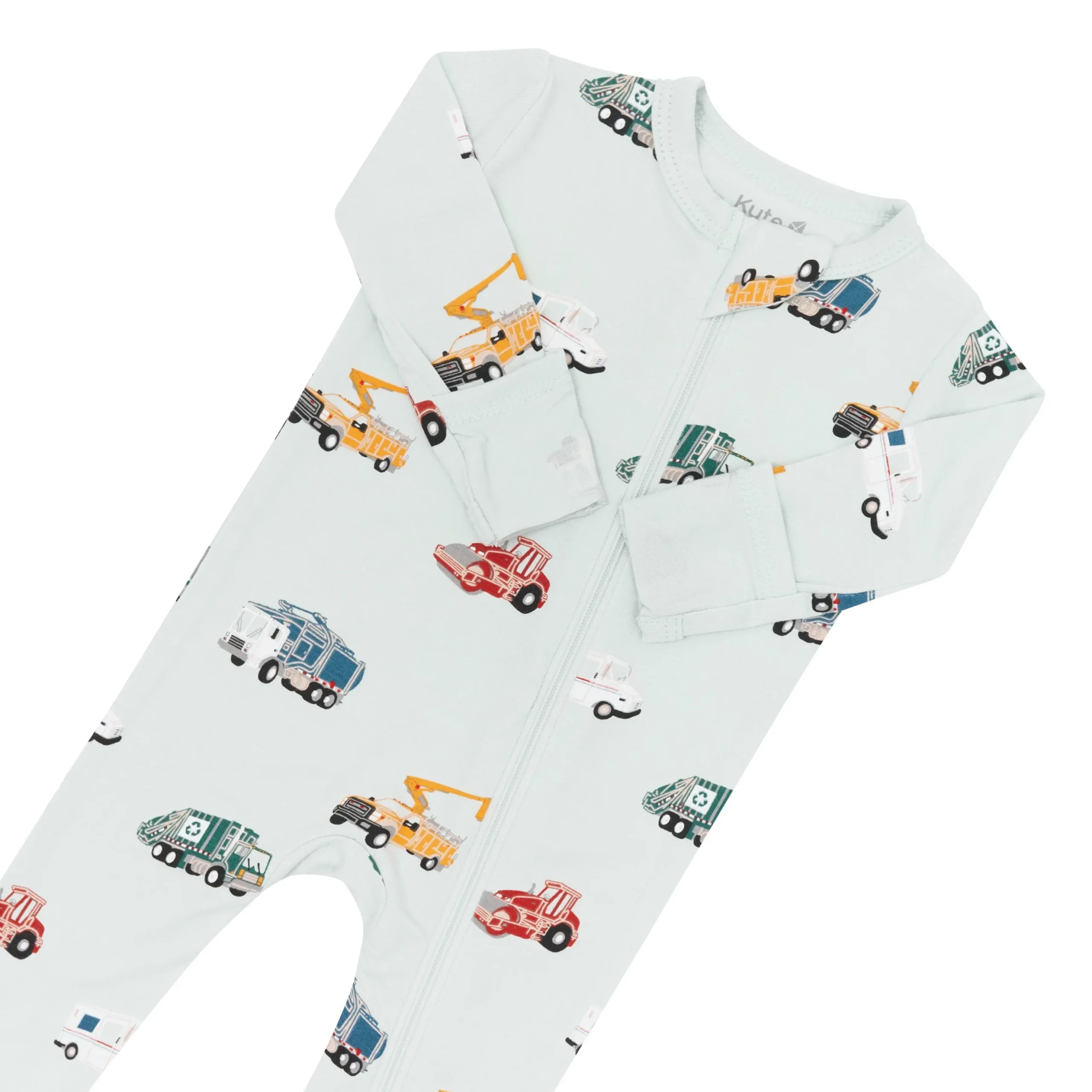 Zippered Romper in City Vehicles