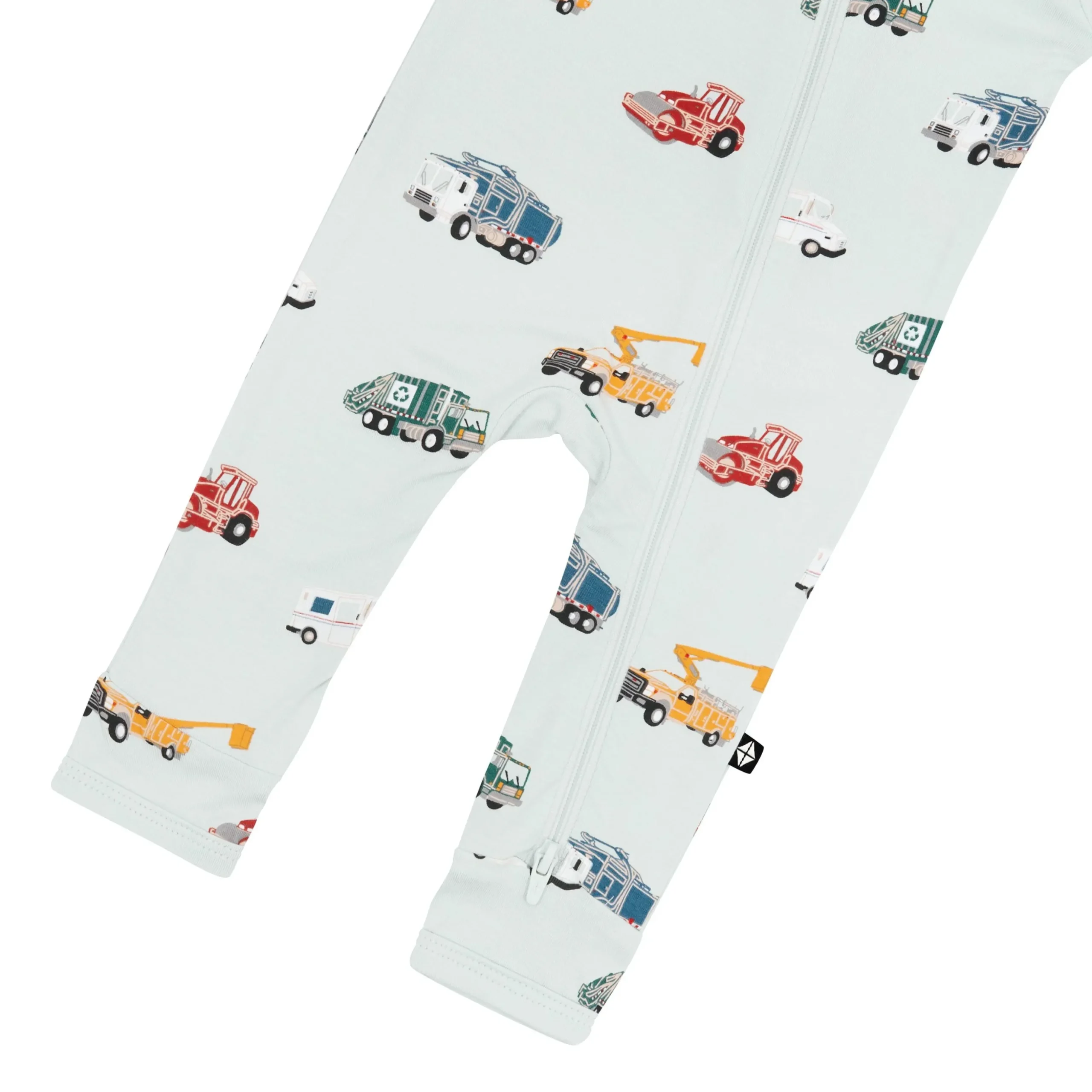 Zippered Romper in City Vehicles