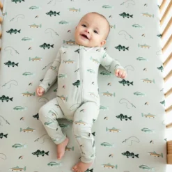 Zippered Romper in Fishing