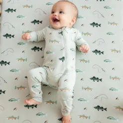 Zippered Romper in Fishing
