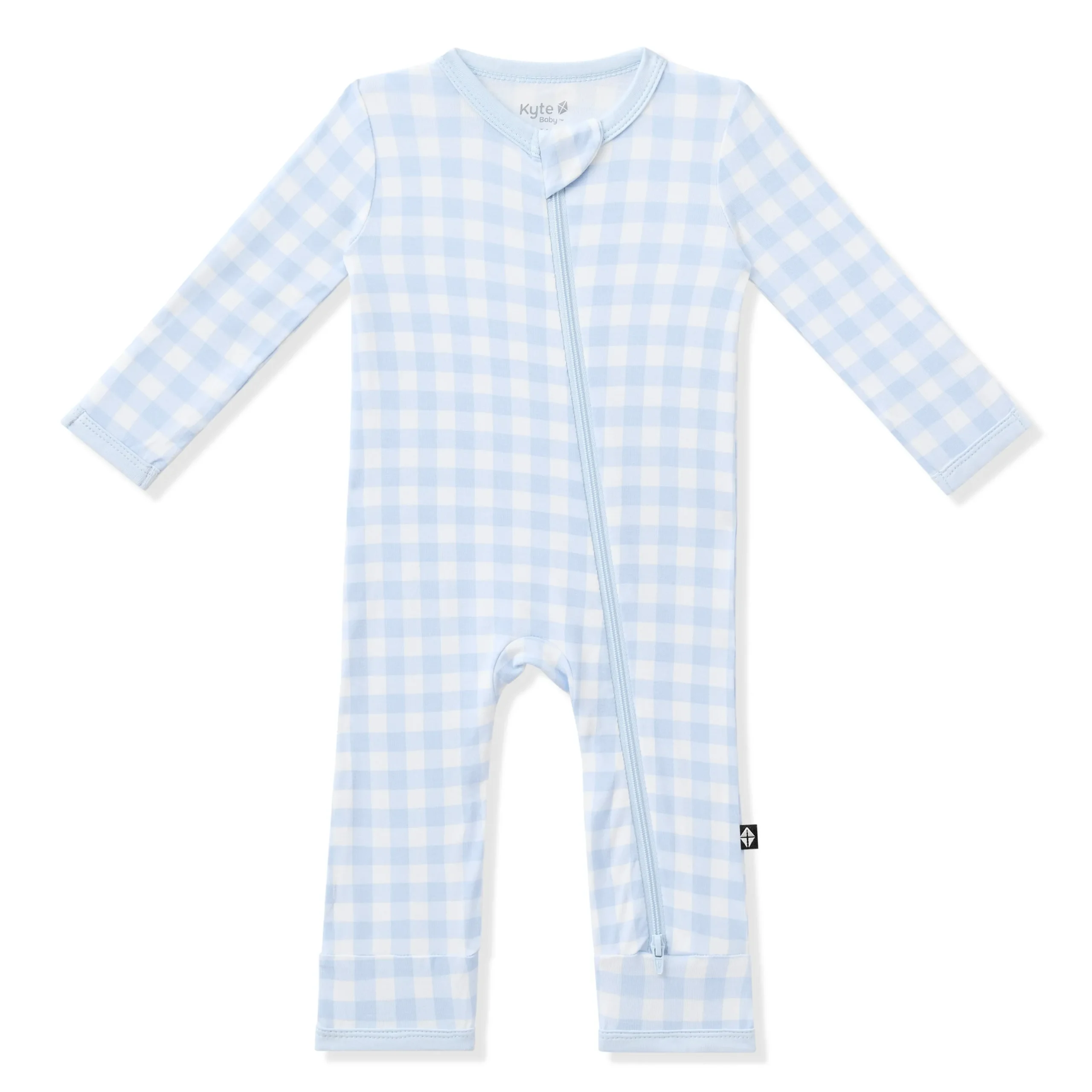 Zippered Romper in Gingham Breeze