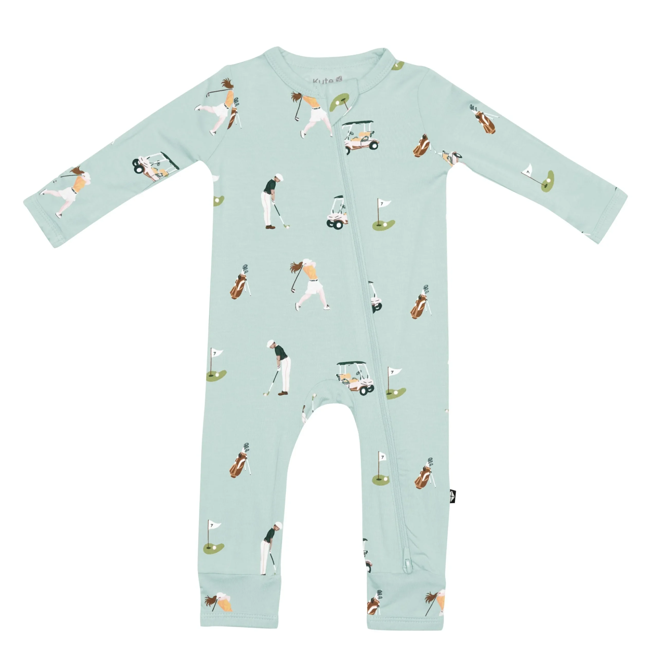 Zippered Romper in Golf