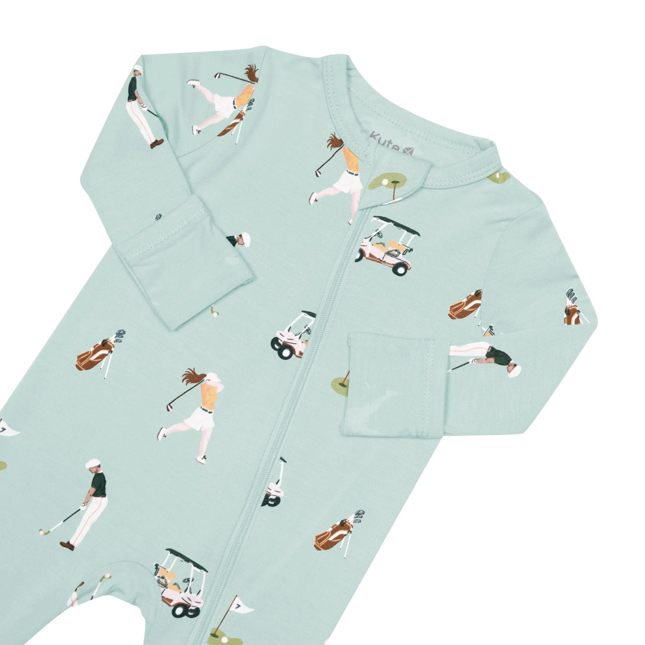 Zippered Romper in Golf