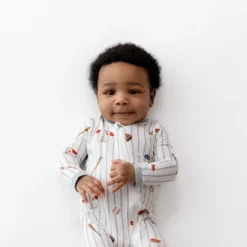 Zippered Romper in Home Run