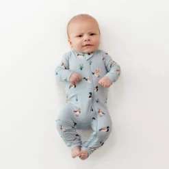 Zippered Romper in Mallard Duck