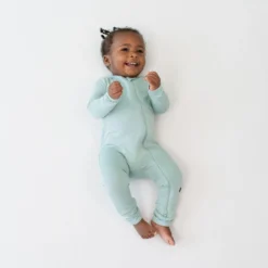Zippered Romper in Sage