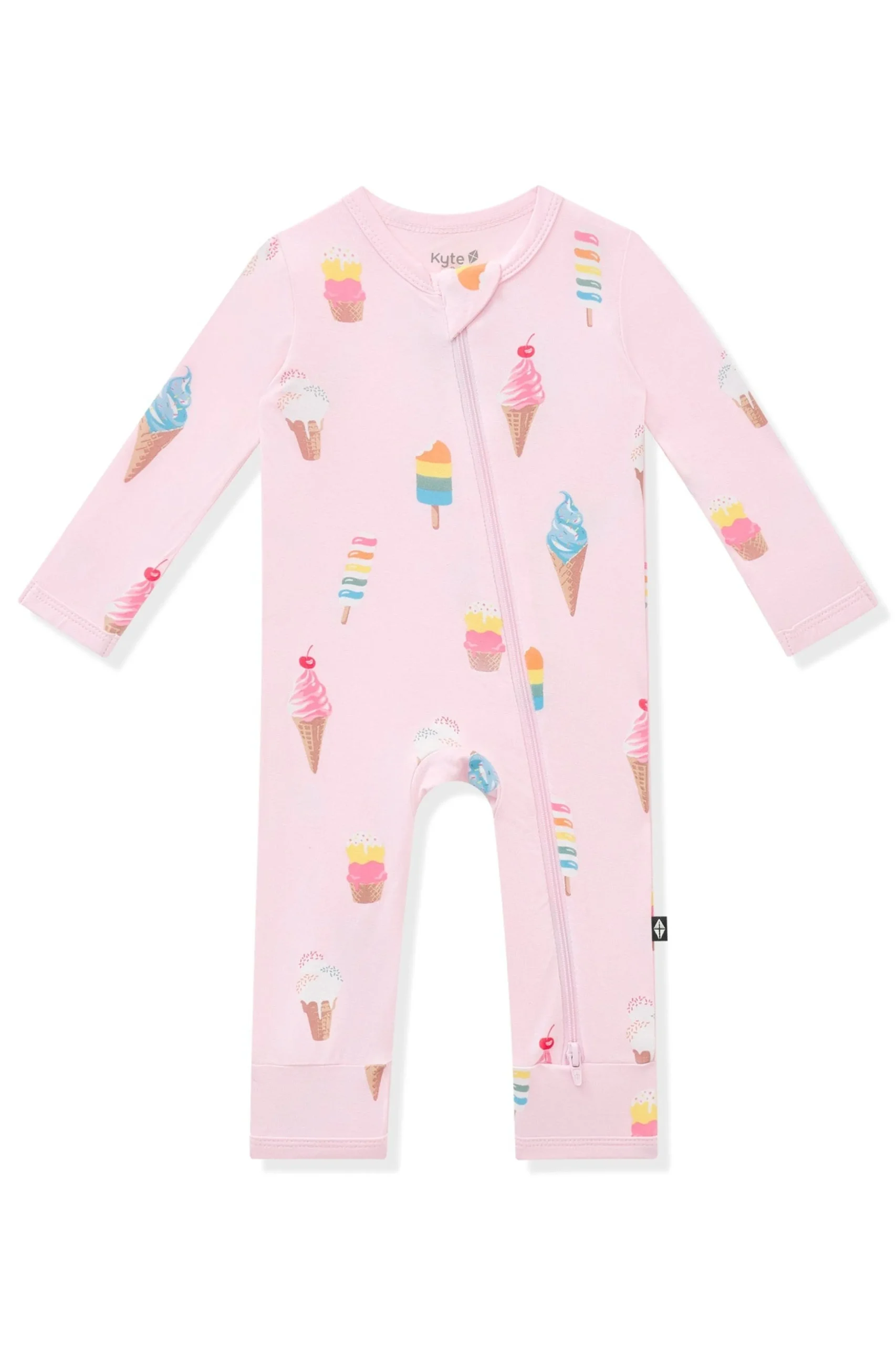 Zippered Romper in Sakura Ice Cream