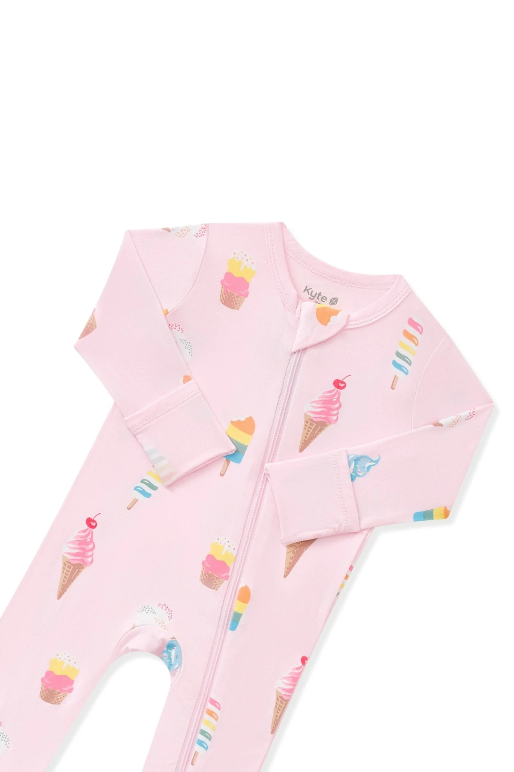 Zippered Romper in Sakura Ice Cream