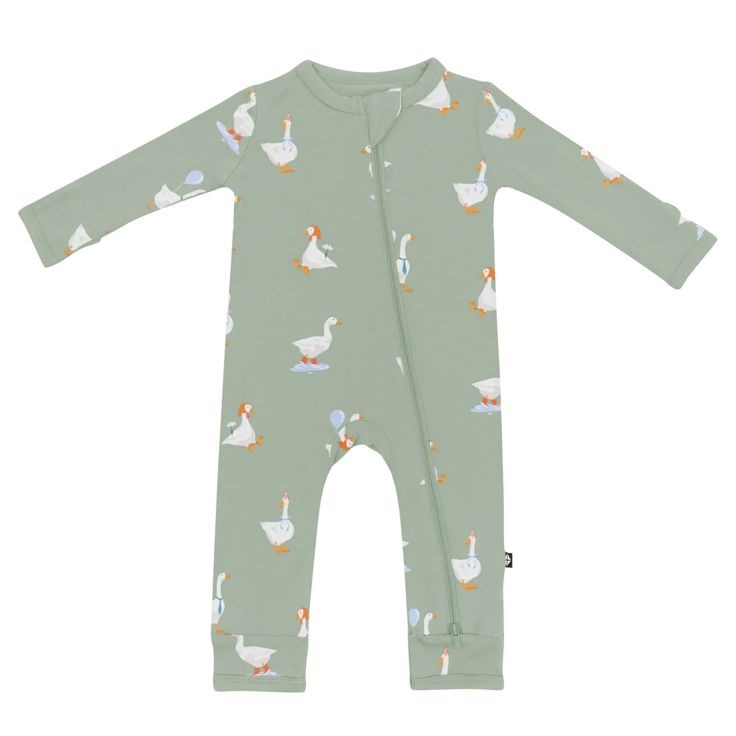 Zippered Romper in Silly Goose