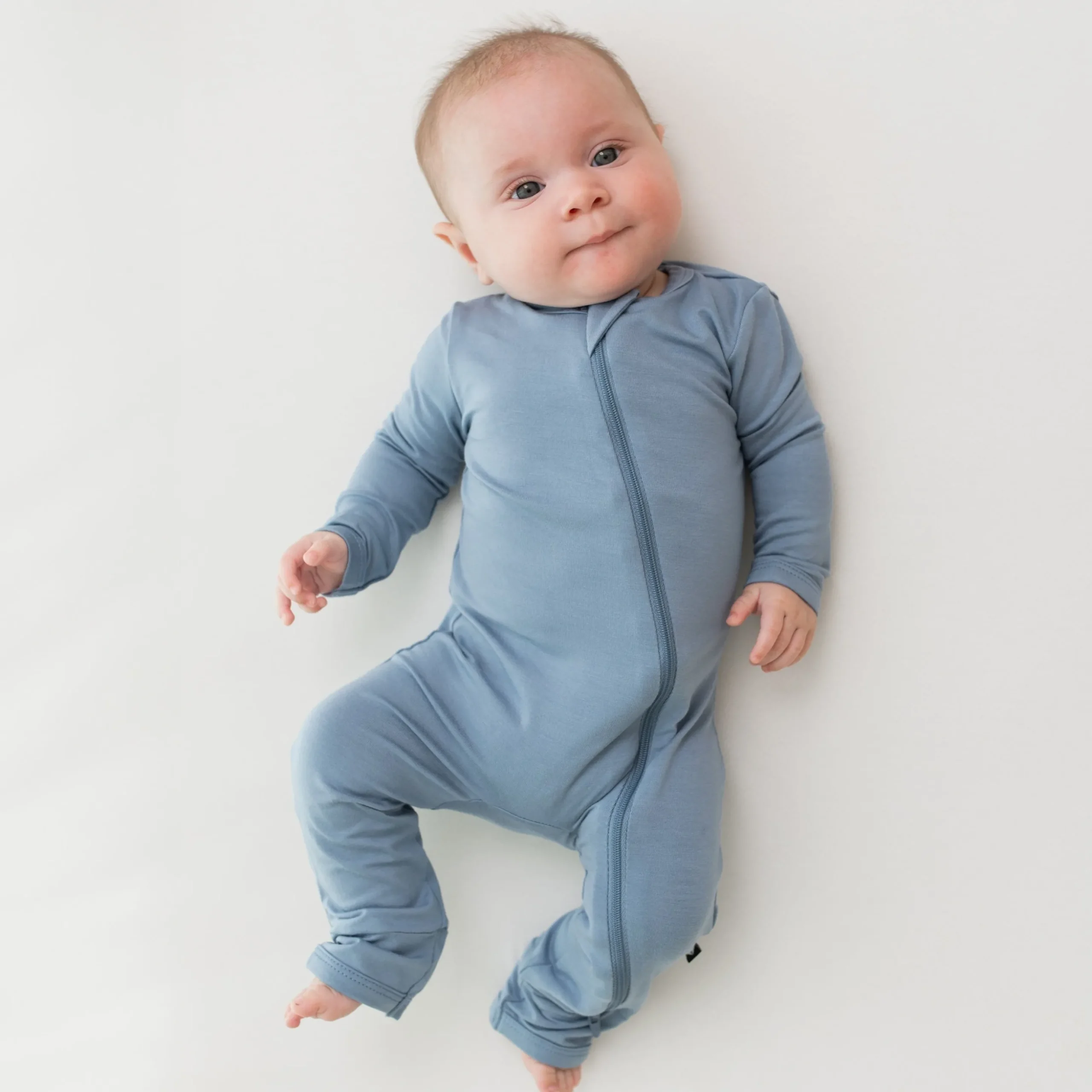 Zippered Romper in Slate