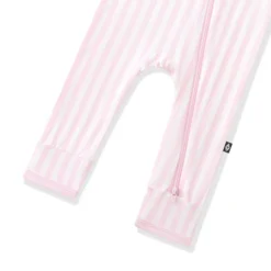 Zippered Romper in Small Sakura Stripe