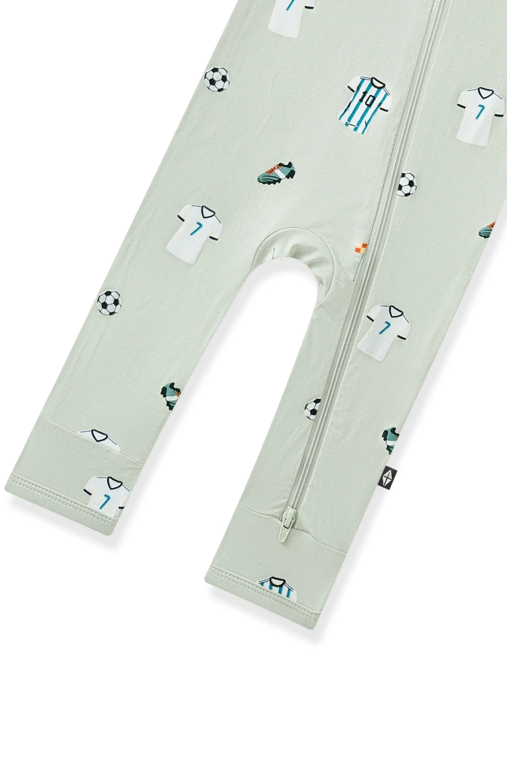 Zippered Romper in Soccer