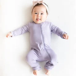 Zippered Romper in Taro