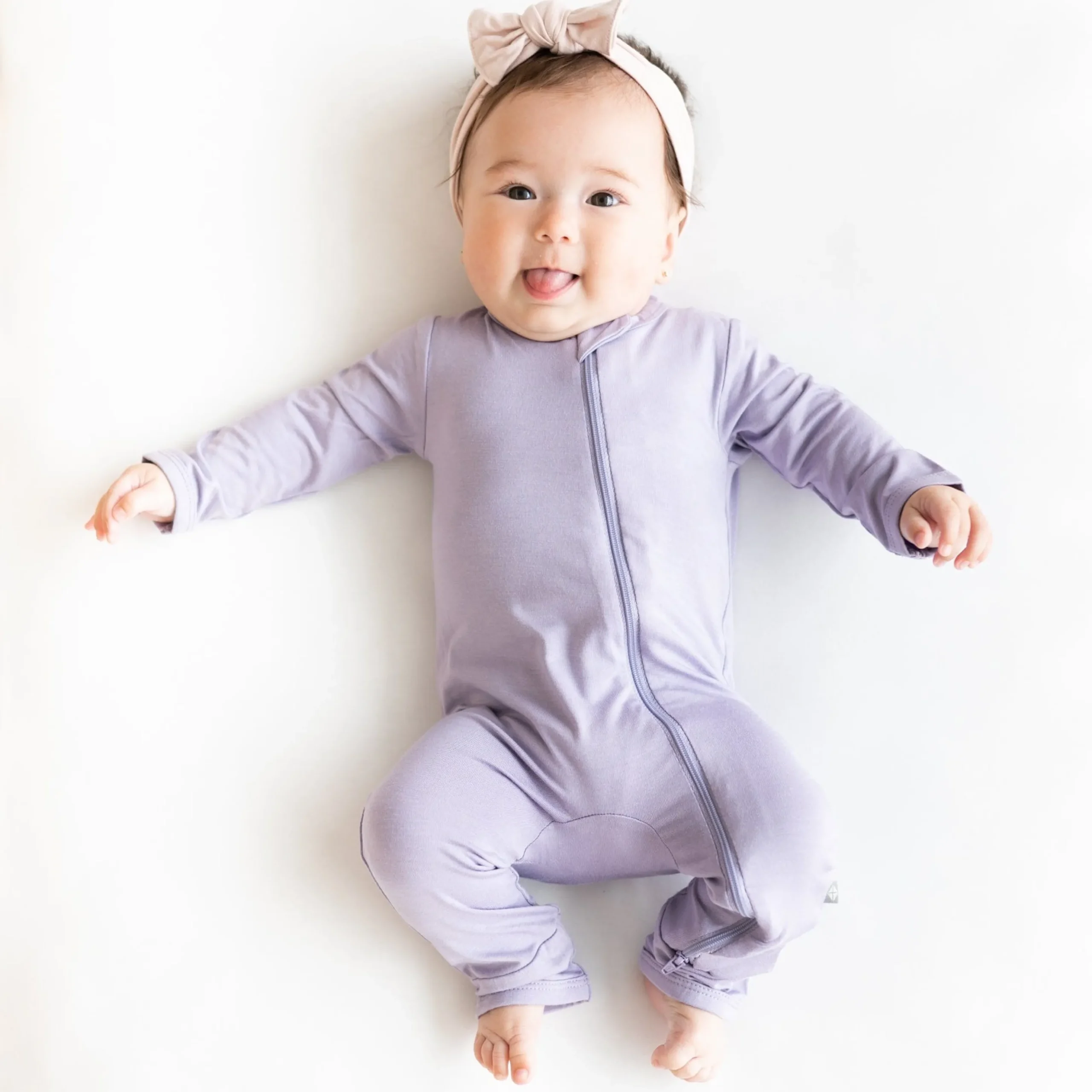 Zippered Romper in Taro