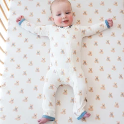 Zippered Romper in Teddy Bear