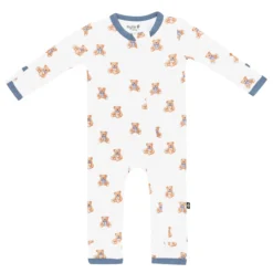 Zippered Romper in Teddy Bear