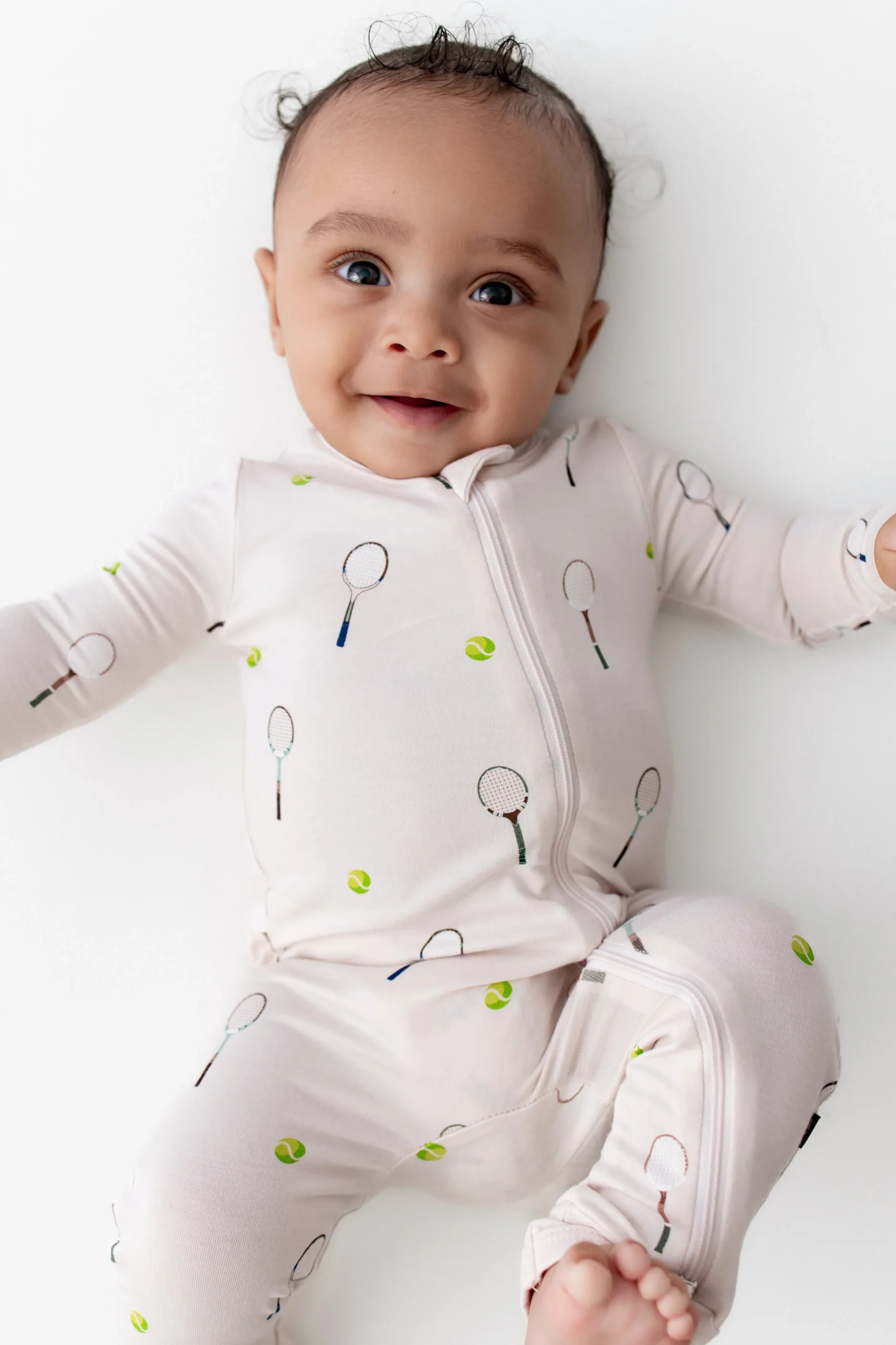 Zippered Romper in Tennis