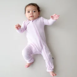 Zippered Romper in Thistle