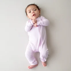 Zippered Romper in Thistle