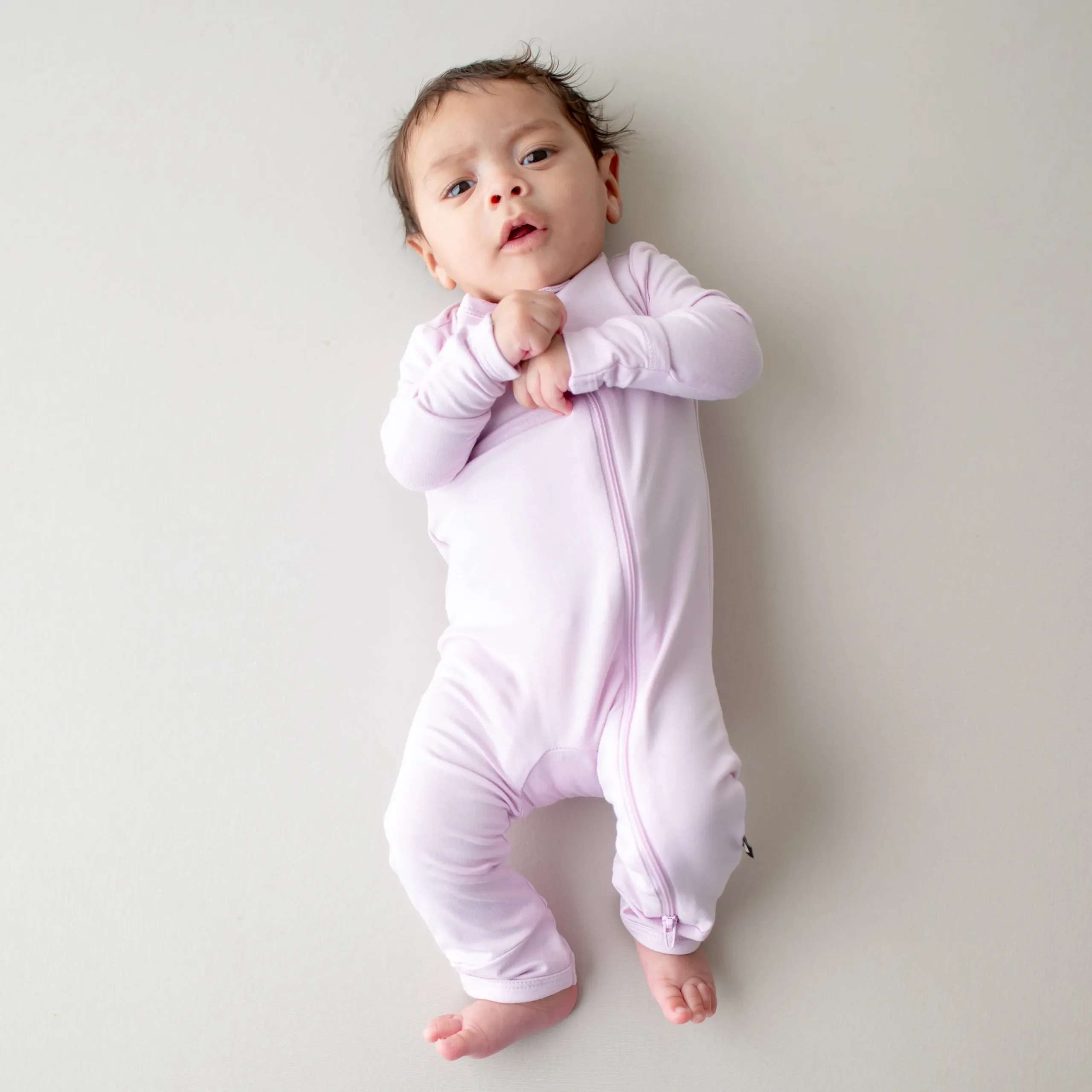 Zippered Romper in Thistle