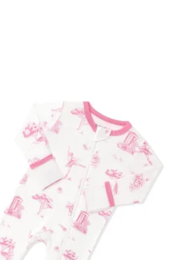 Zippered Romper in Toile Ballet