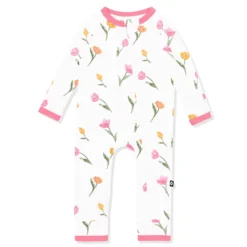 Zippered Romper in Tulip