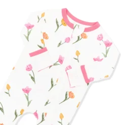 Zippered Romper in Tulip