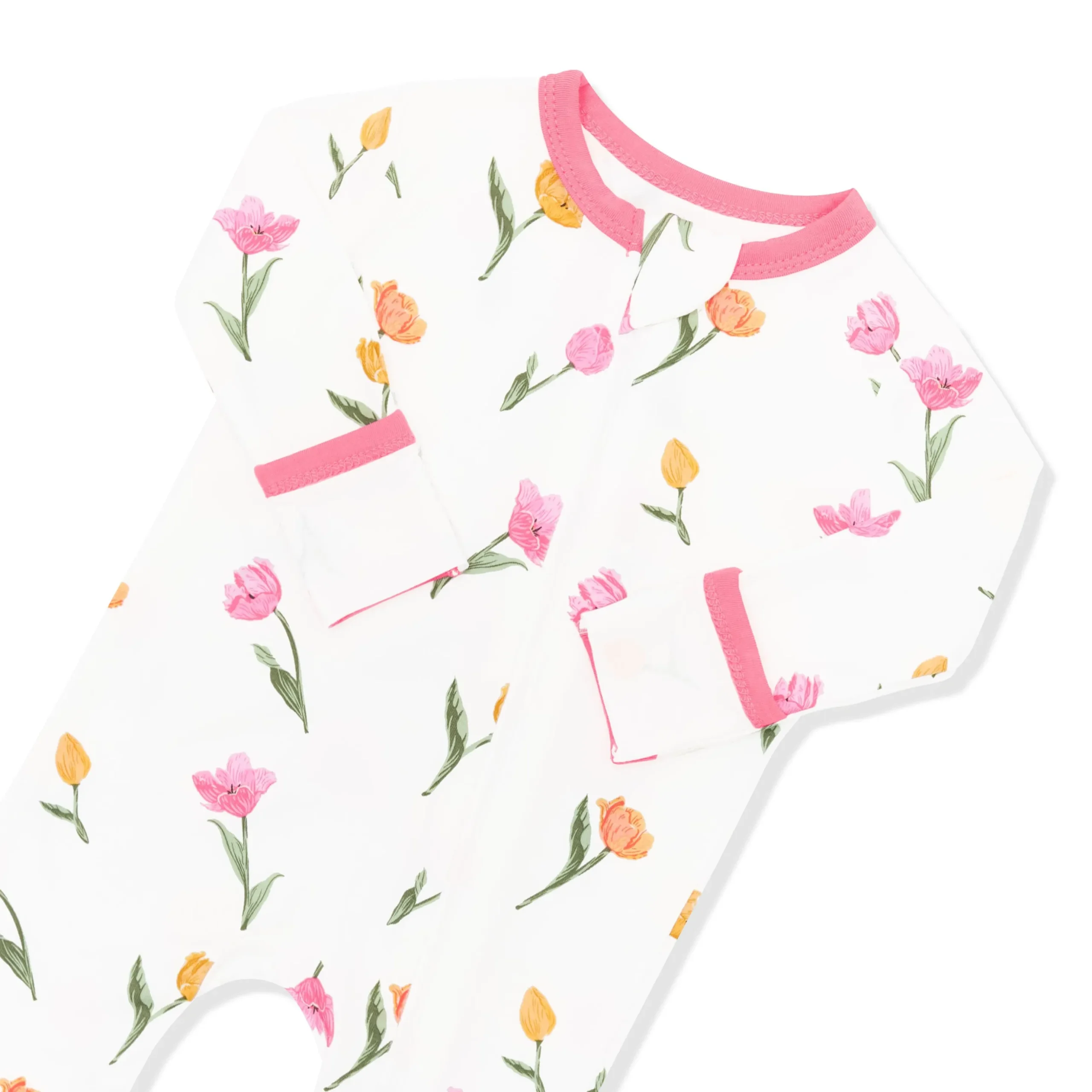 Zippered Romper in Tulip