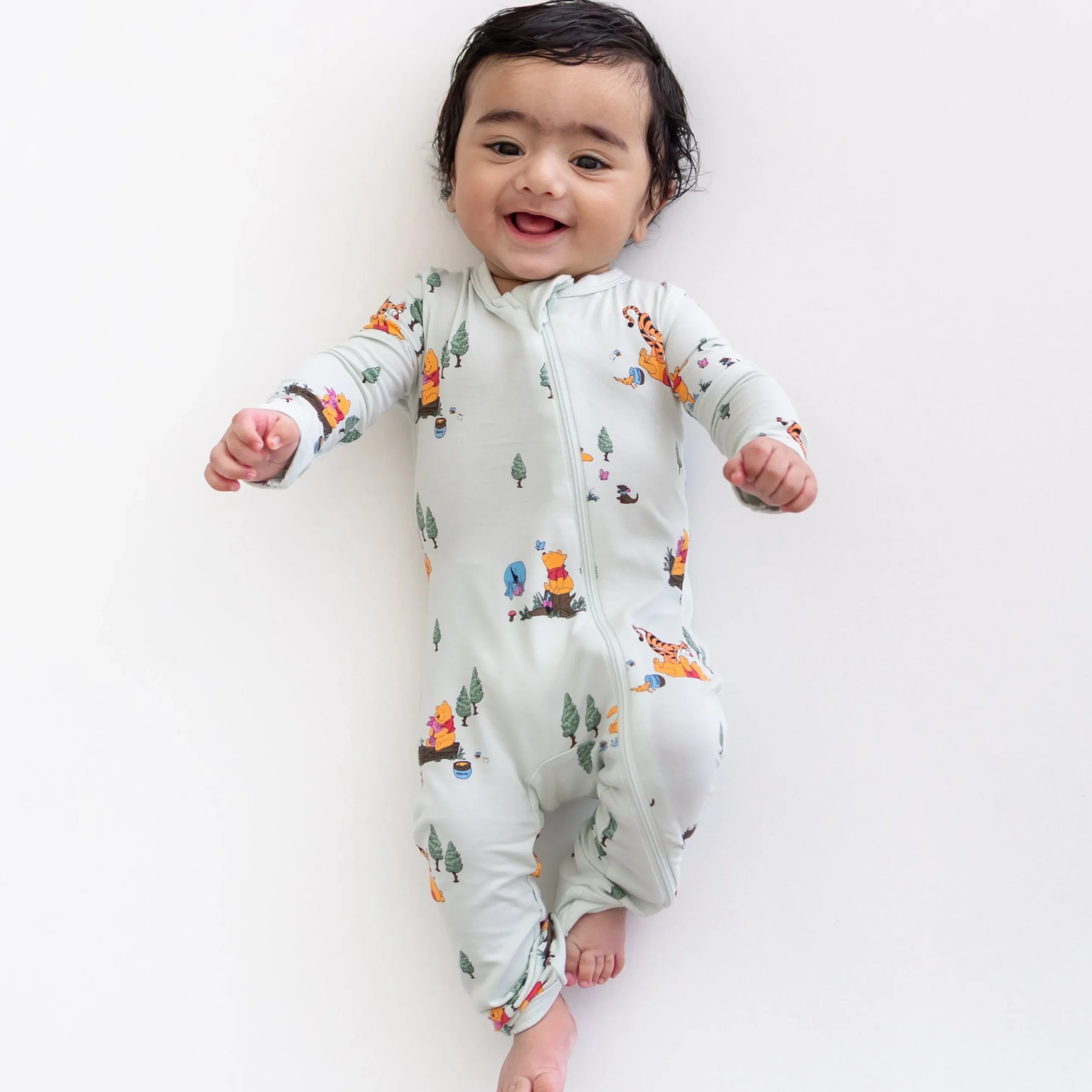 Zippered Romper in Winnie the Pooh Hundred Acre Wood