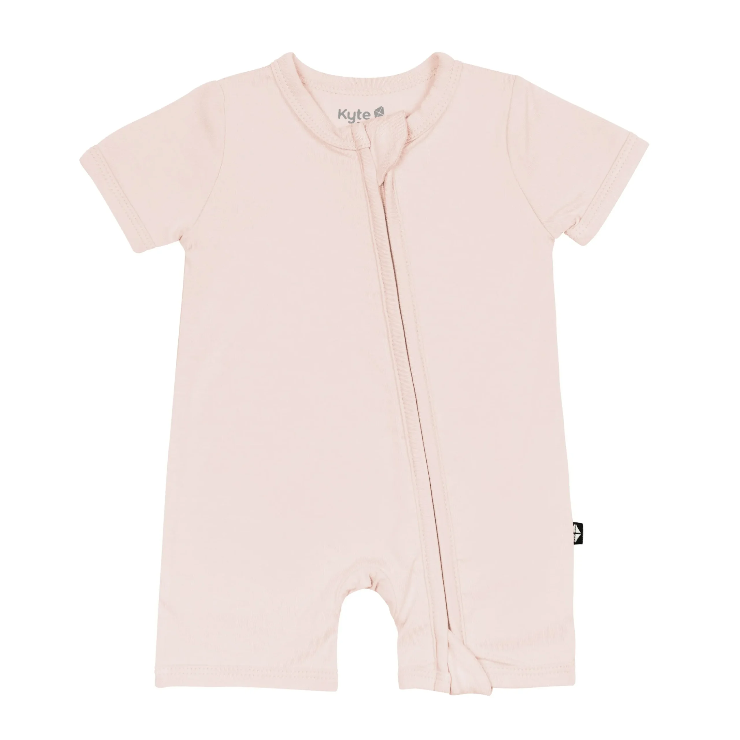Zippered Shortall Romper in Blush