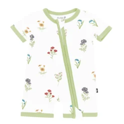 Zippered Shortall Romper in Wildflower