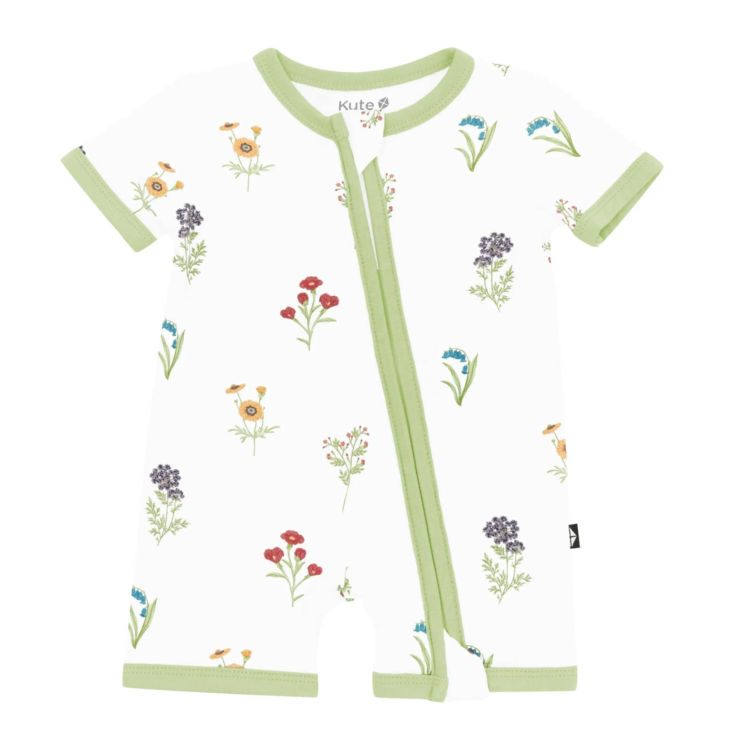 Zippered Shortall Romper in Wildflower