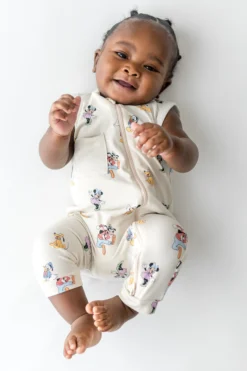 Zippered Sleeveless Romper in Mickey Mouse and Friends
