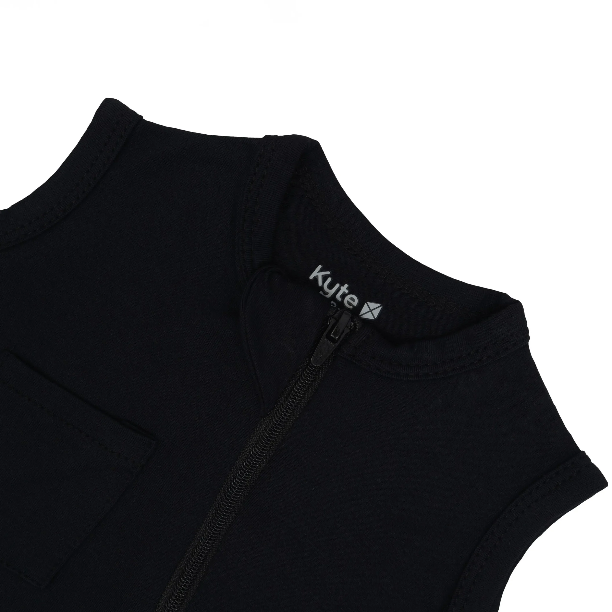 Zippered Sleeveless Romper in Midnight