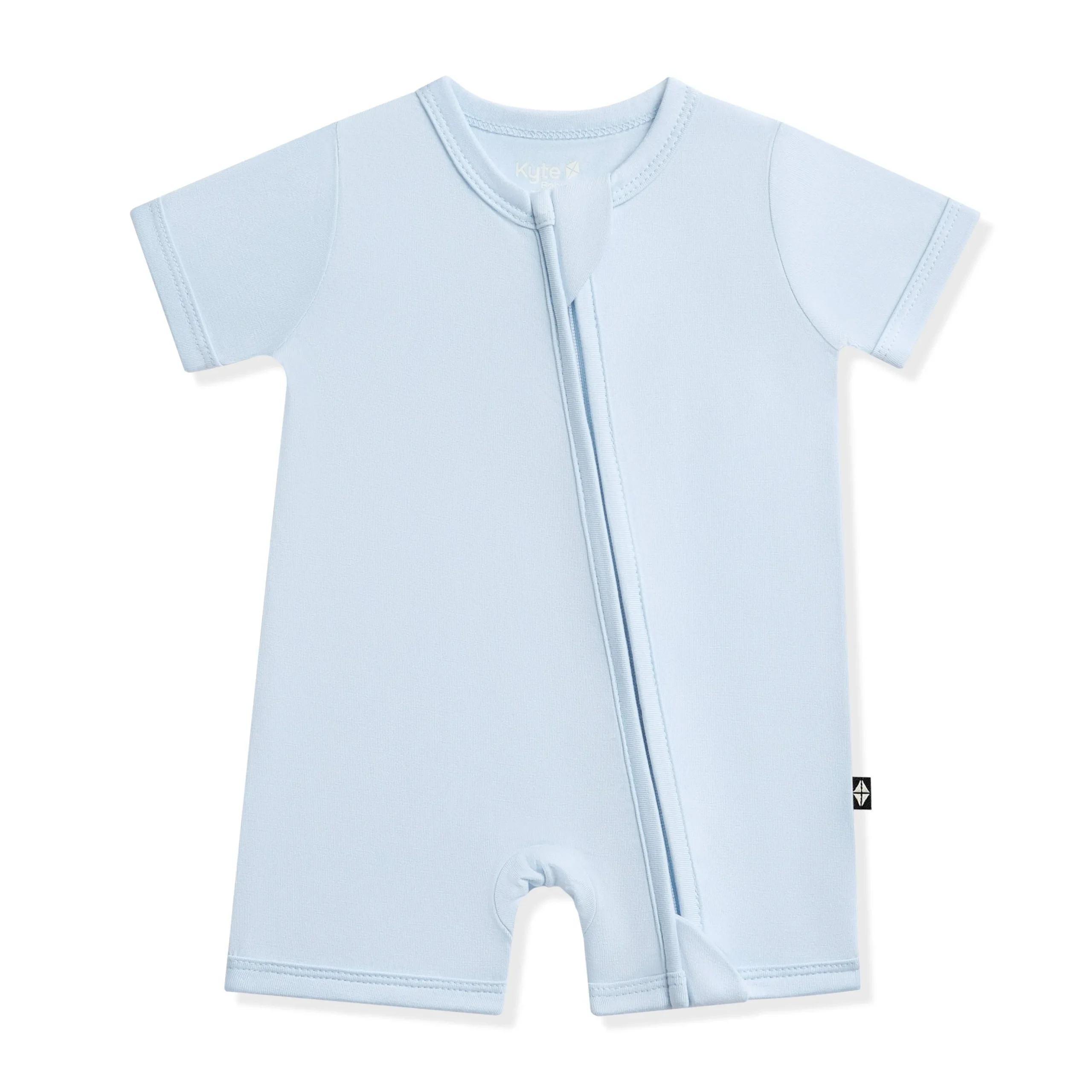 Zipper Shortall Romper in Breeze