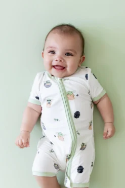 Zipper Shortall Romper in Grogu™