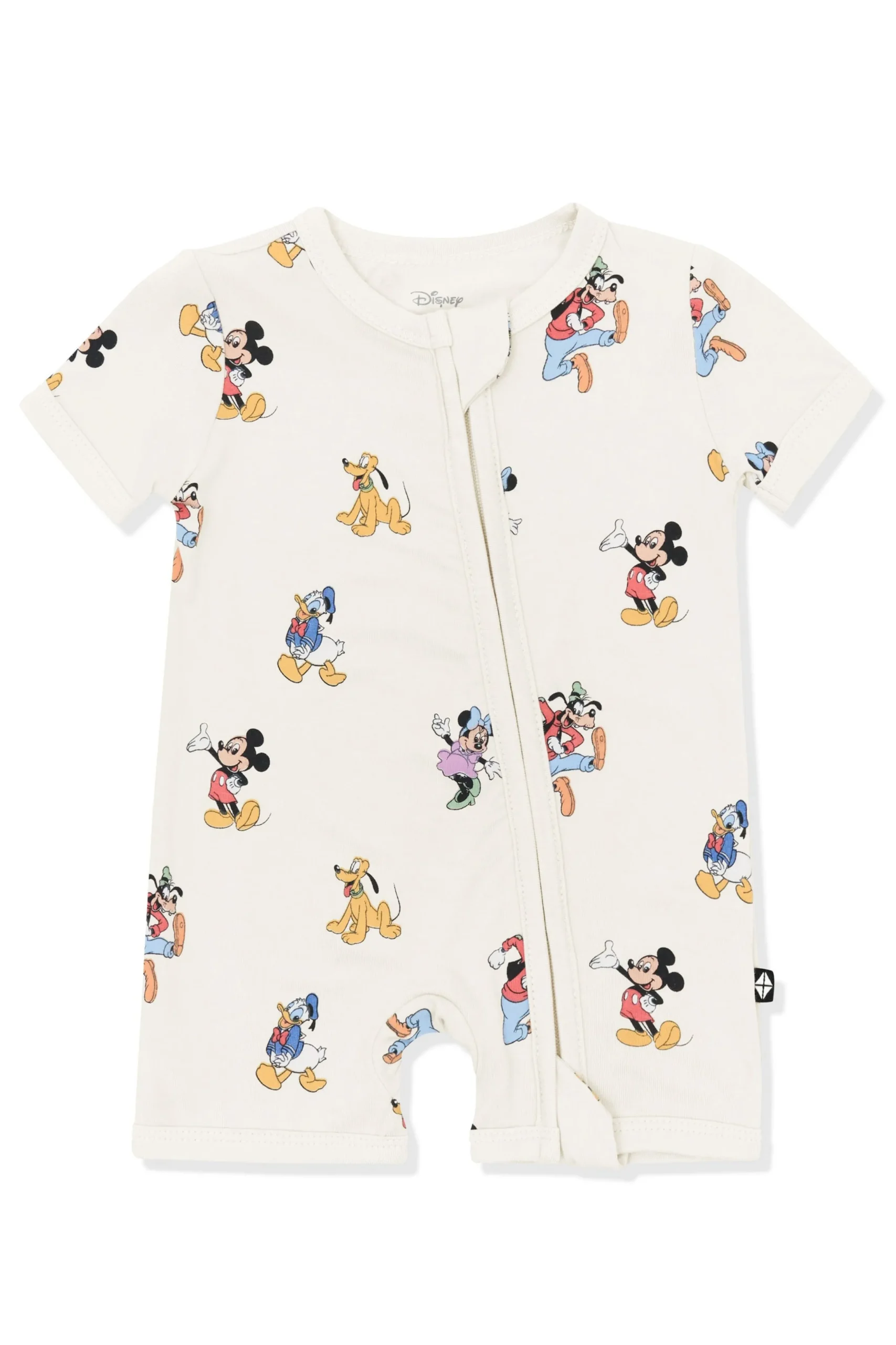 Zipper Shortall Romper in Mickey Mouse and Friends