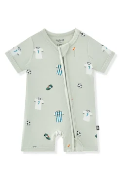 Zipper Shortall Romper in Soccer