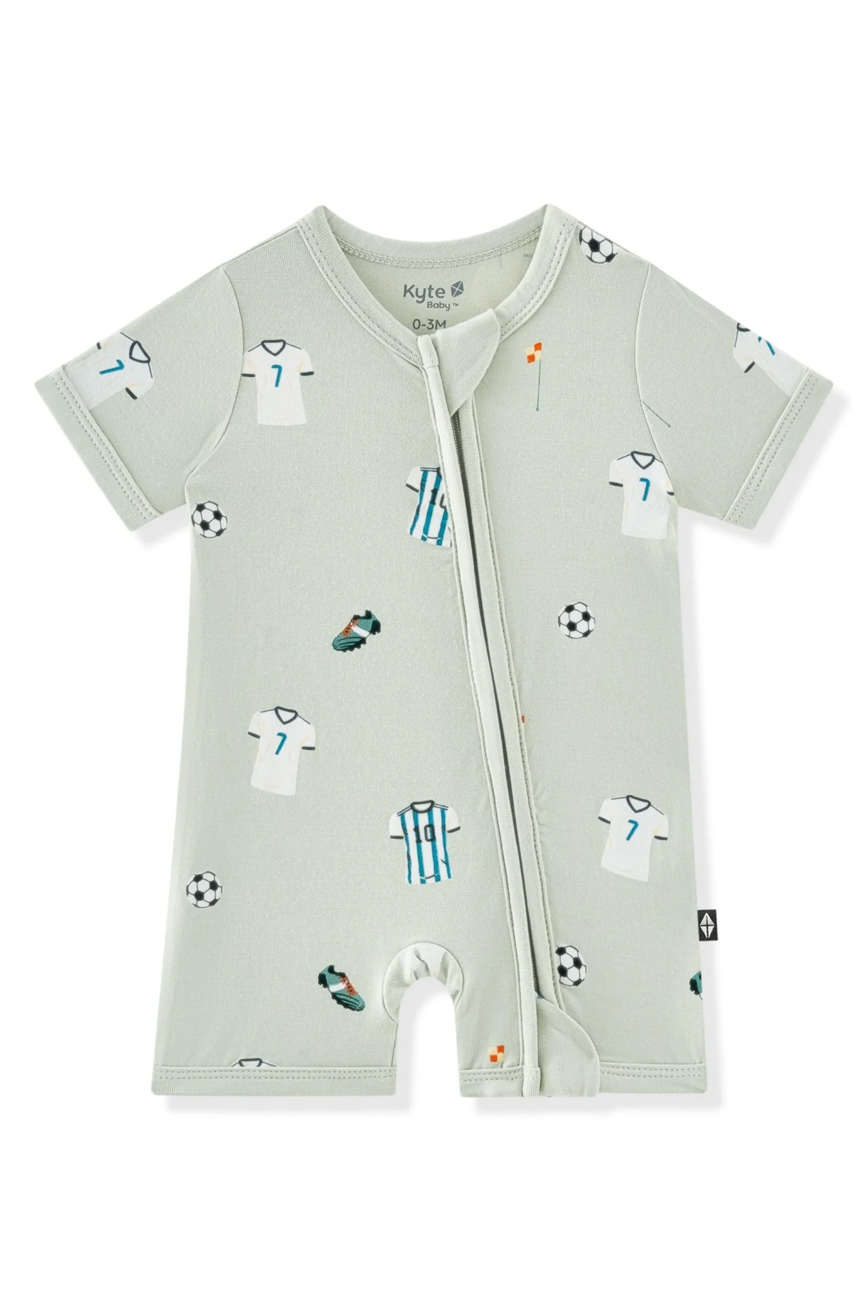 Zipper Shortall Romper in Soccer