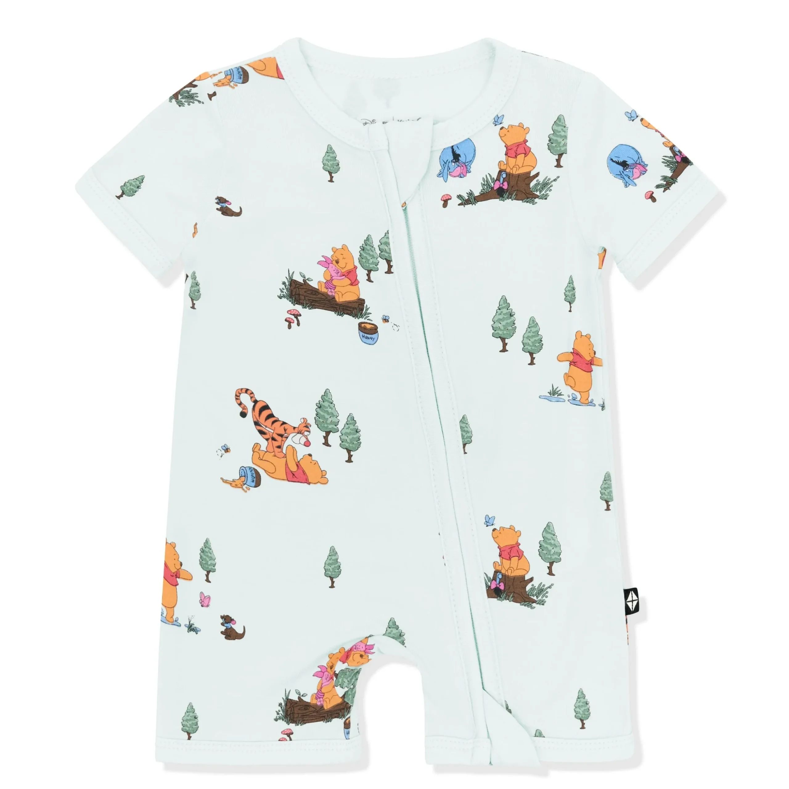 Zipper Shortall Romper in Winnie the Pooh Hundred Acre Wood