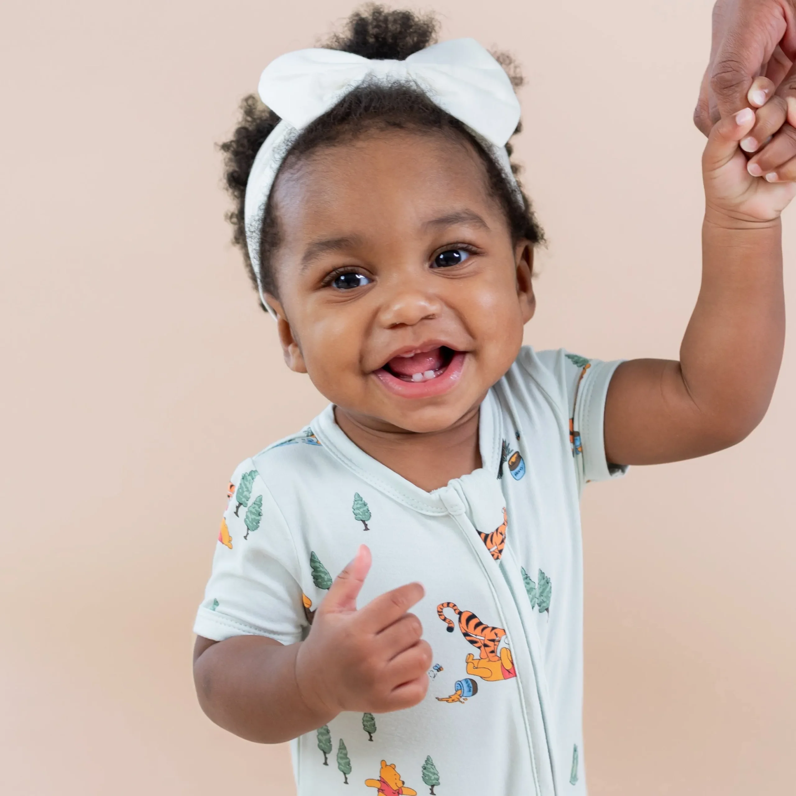 Zipper Shortall Romper in Winnie the Pooh Hundred Acre Wood